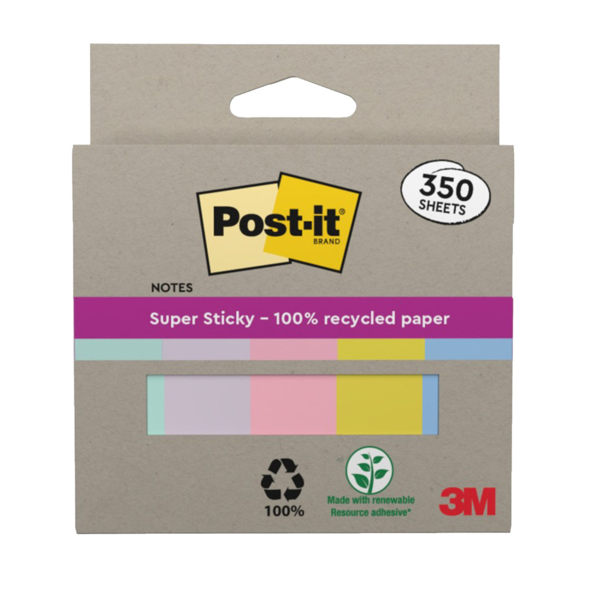 Post-It Index Adesivo Mini 683-5Pastel Pastello 11.9x43.2mm 5x20 Fogli
