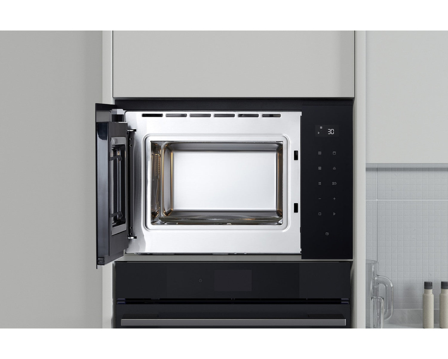 LG MGBZ2593F forno a microonde Nero, Acciaio inox Microonde con grill Da incasso 25 L 1450 W