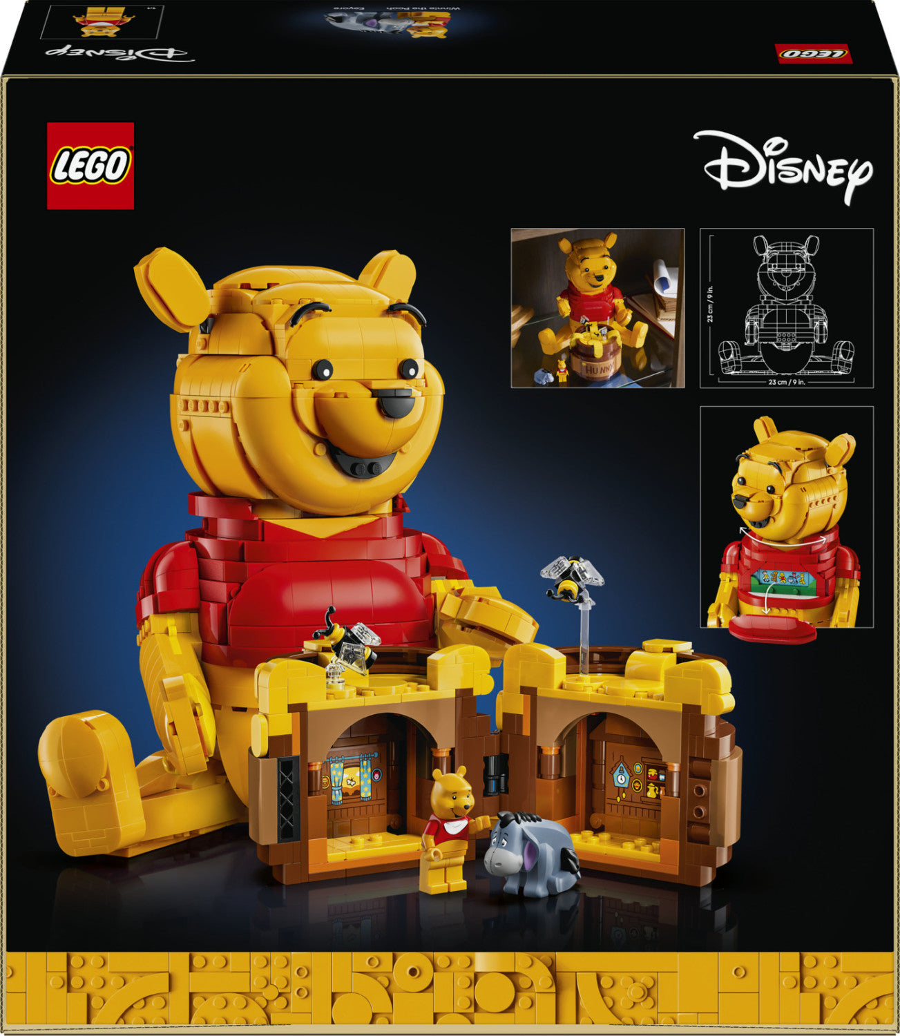 Lego Disney 43300 Winnie The Pooh Kit Modellismo Per Adulti Con Vaso E Minifigure Da Collezione