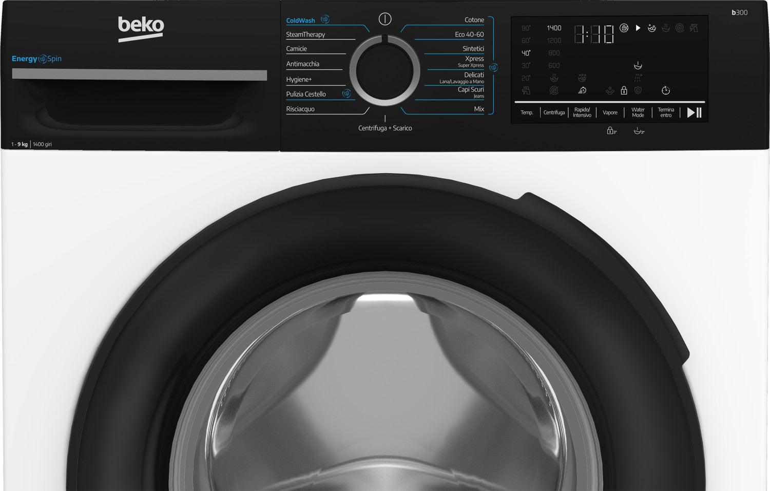 Beko b300 BMWG9149DB: Lavatrice a libera installazione, 9 kg, 1400 giri