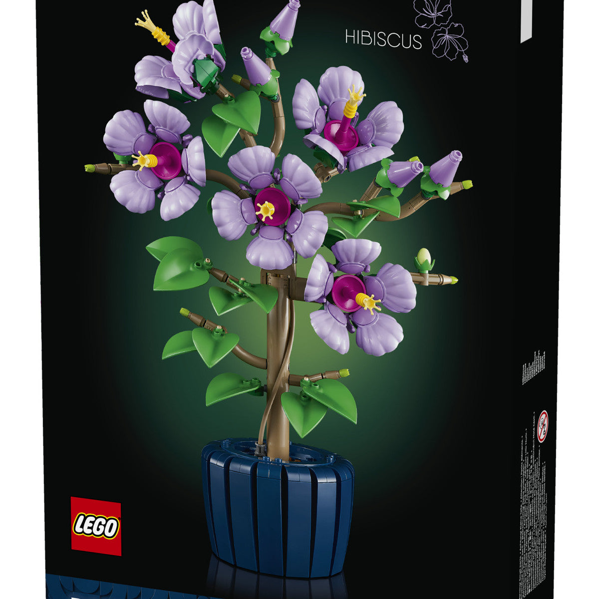 LEGO Botanicals 10372 Ibisco, Pianta Artificiale Con 4 Fiori Finti E Vaso Costruibile, Modellismo Fai Da Te, Regalo Per Adulti