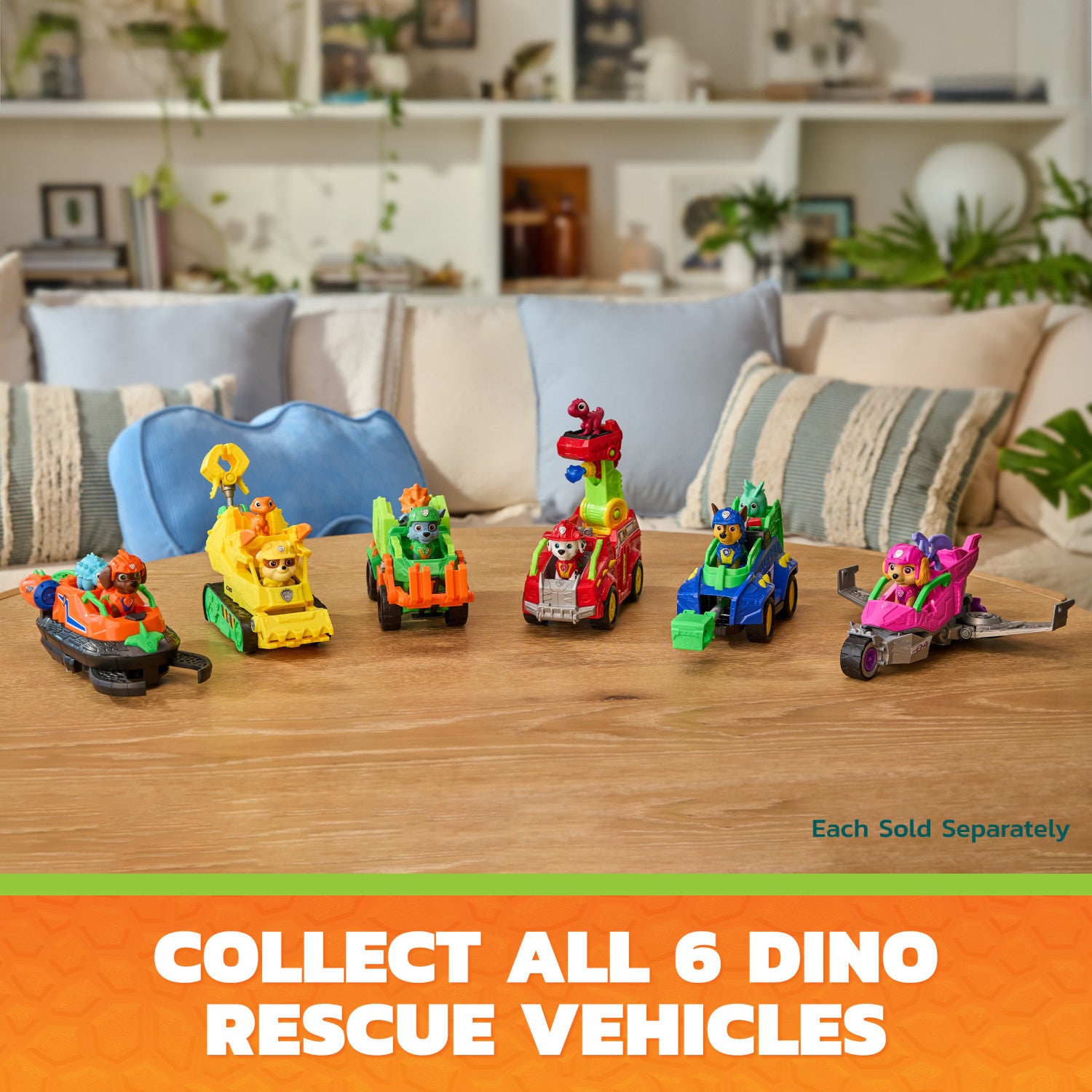 PAW Patrol : The Dino Movie, Rubble Dino Rescue Bulldozer con azione triturante e tenaglia articolata, 2 action figure e un veicolo, giocattoli per bambine e bambini dai 3 anni in su