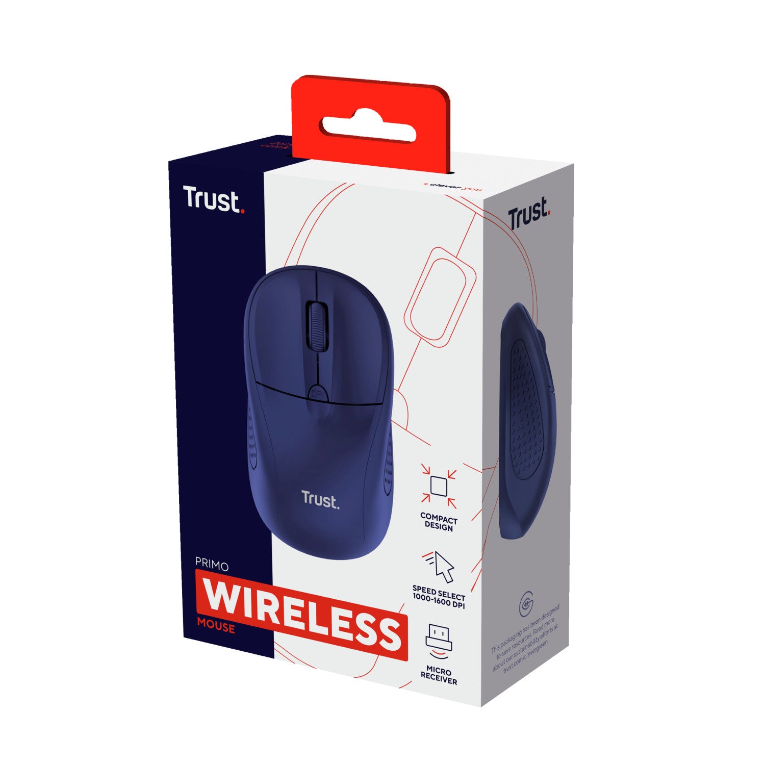 Trust 24796 Mouse Trust Wireless Primo Blu Opaco