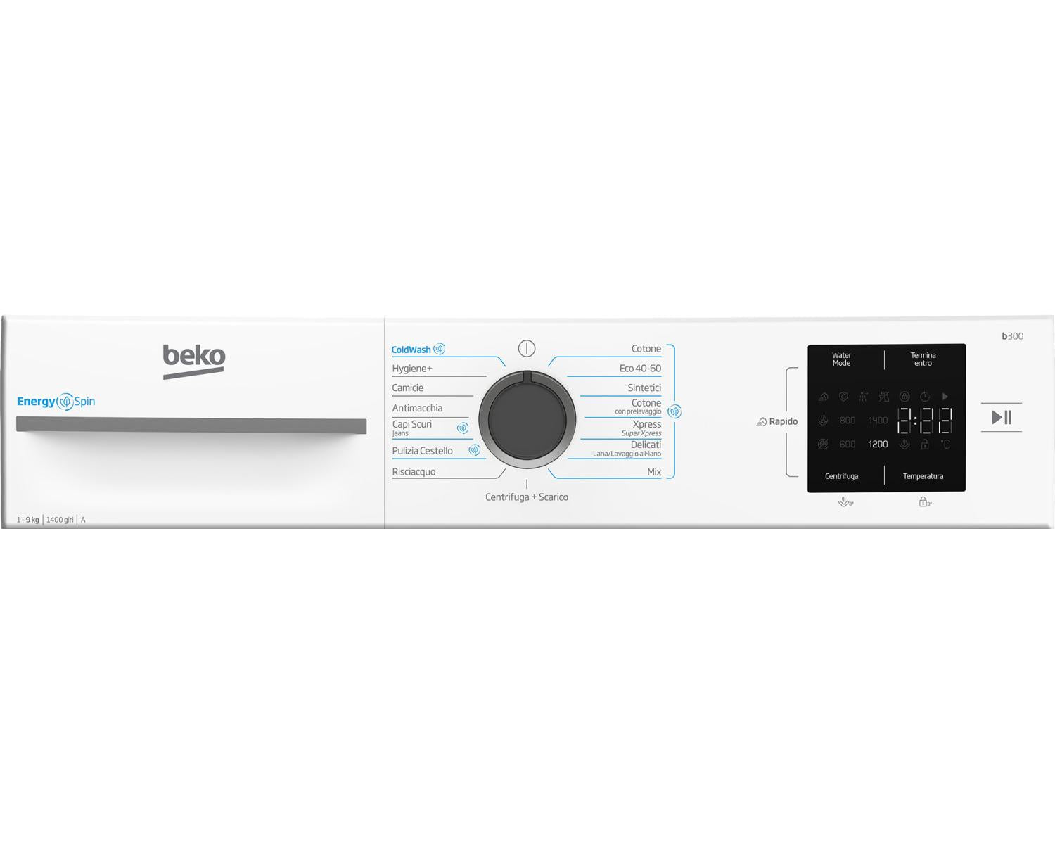 Beko b300 BMWU3941A Lavatrice EnergySpin 9kg Classe A 1400giri Bianco