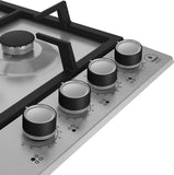 Beko HIAW64226SXE Piano Cottura a Gas 4 Fuochi con Wok 60 cm Acciaio Inox da Incasso