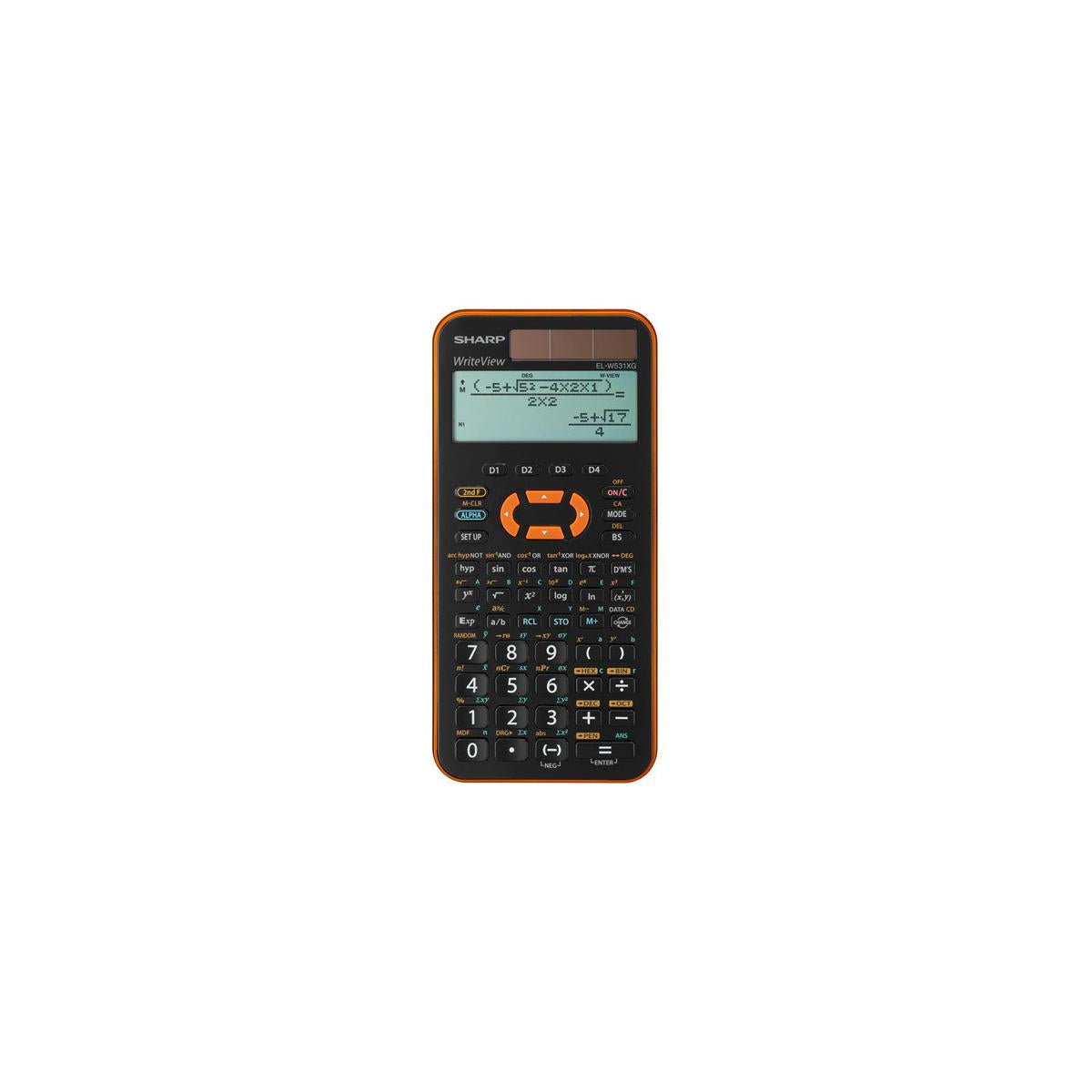 Sharp EL-W531XGYR calcolatrice Tasca Calcolatrice scientifica Nero, Arancione