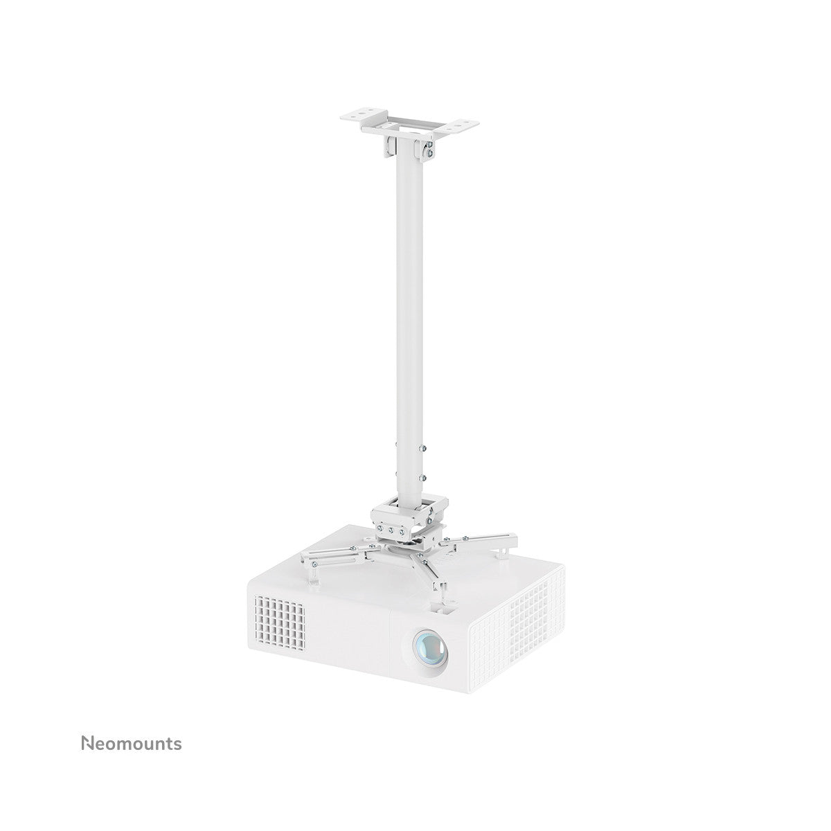 Neomounts CL25-550WH1 Supporto a soffitto beamer - alt. 74,5-114,5 cm - montaggio facile - mobilità completa