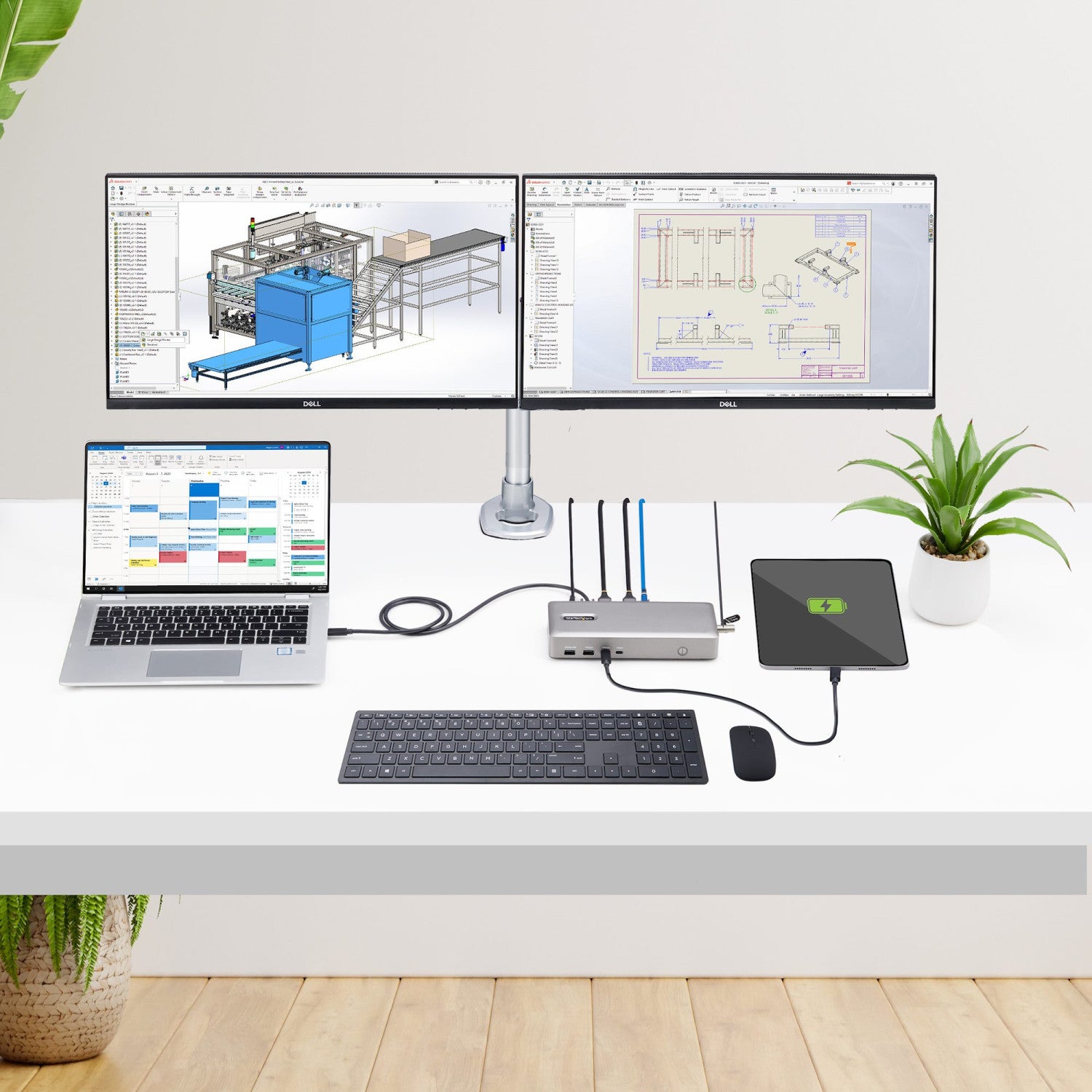 StarTech.com Docking station USB4, USB-C 40Gbps, doppio video HDMI, fino a 2x 4K 60Hz 4:4:4 (RGB) o 2x 4K 120Hz 4:2:2, dock multi monitor, 6x USB, 2,5GbE, 100W PD