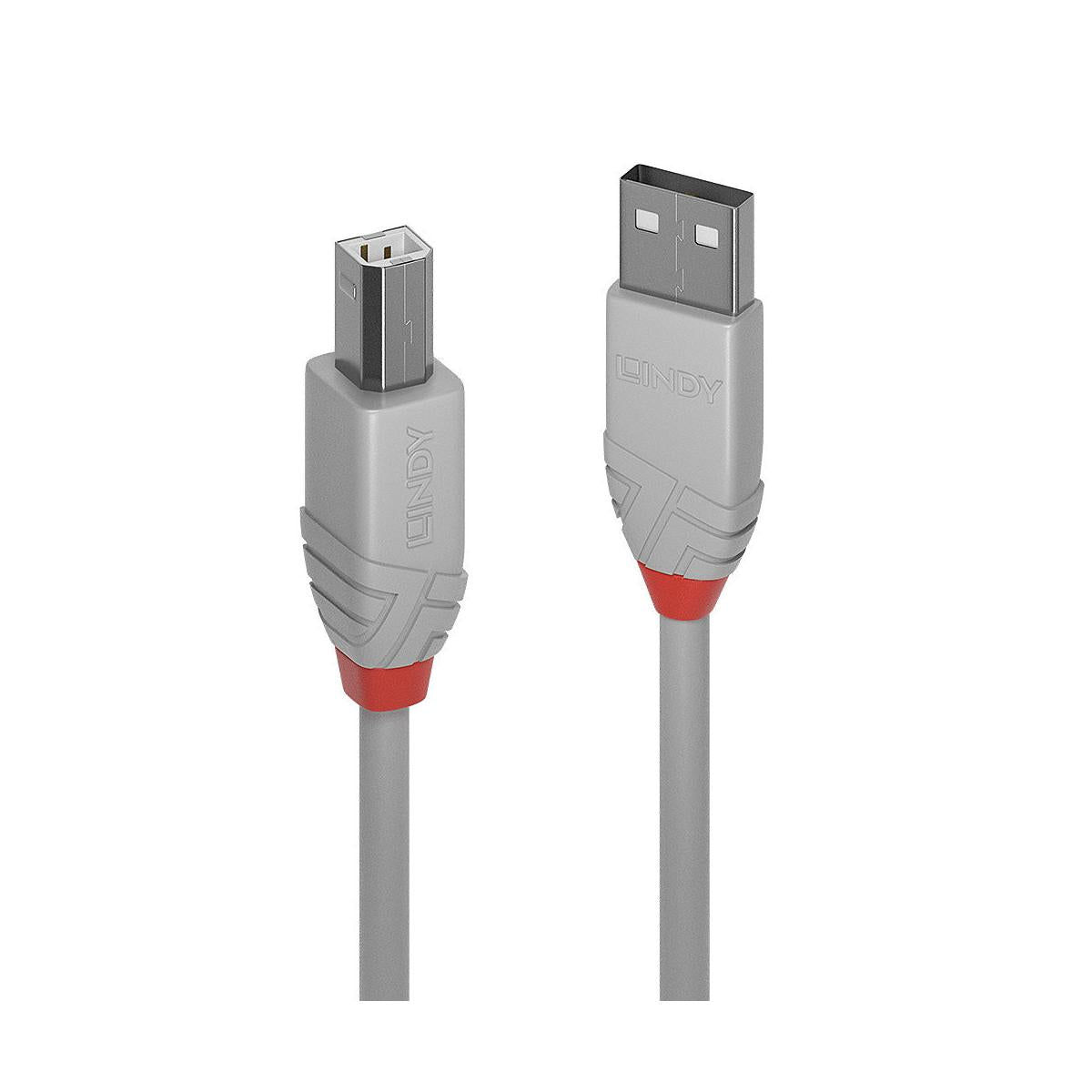 Lindy 36682 cavo USB USB 2.0 1 m USB A USB B Grigio