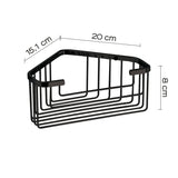 Gedy Smart Mensola Angolare A Griglia Doccia In Acciaio Inox Nero Opaco 20x8x15,1 Cm 2483-14