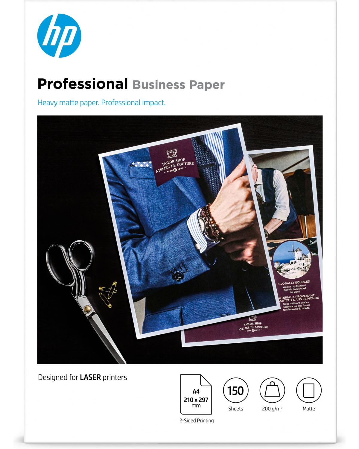 HP Professional Business Paper Matte 200 g/m2 A4 (210 x 297 mm) 150 sheets carta inkjet A4 (210x297 mm) Opaco Bianco