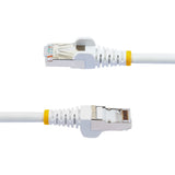 StarTech.com Cavo Ethernet CAT 6a - 2m - Bianco - Cavo di rete LAN Low Smoke Zero Halogen (LSZH) - 10GbE 500MHz 100W PoE - Filo/Cavo patch schermato S/FTP con spinotto RJ45 antigroviglio e rilievi di trazione
