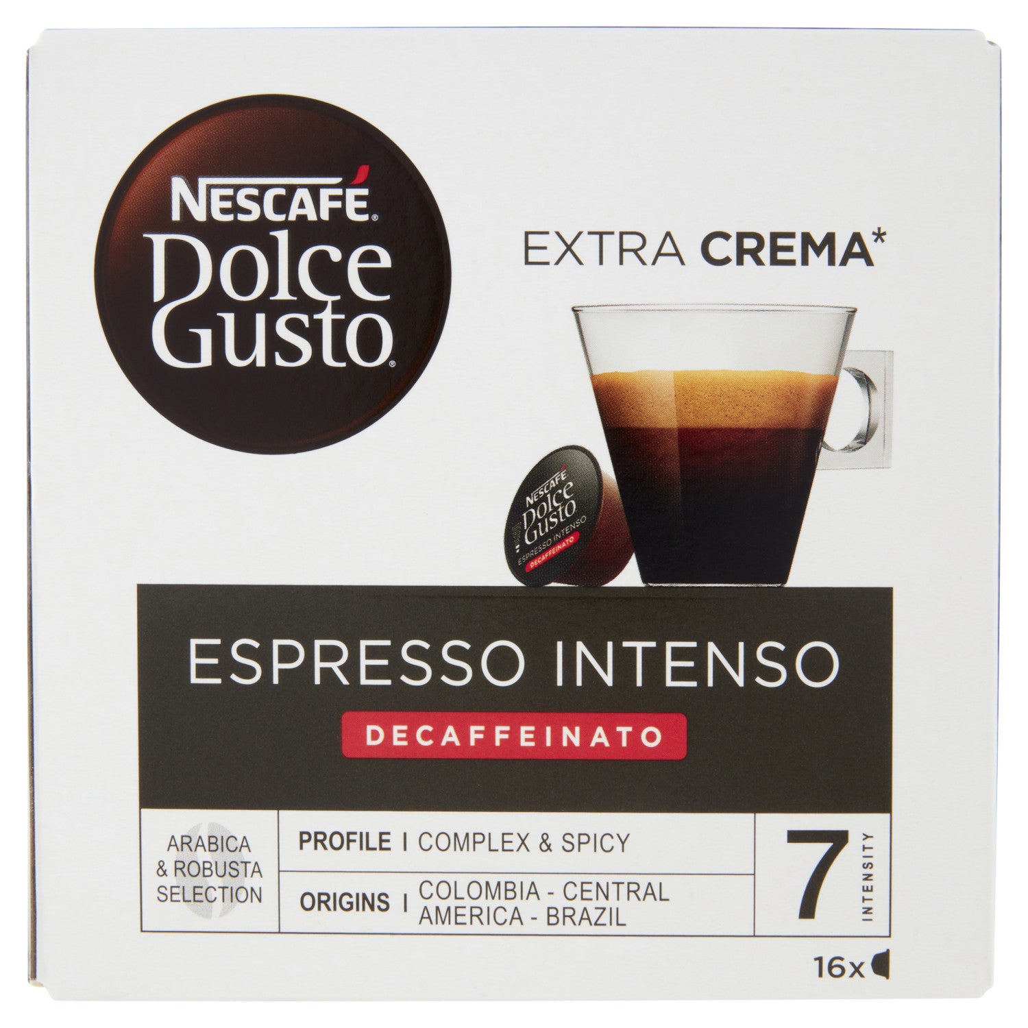 Nescafé Dolce Gusto Caffè Espresso Intenso Decaffeinato 16 Capsule