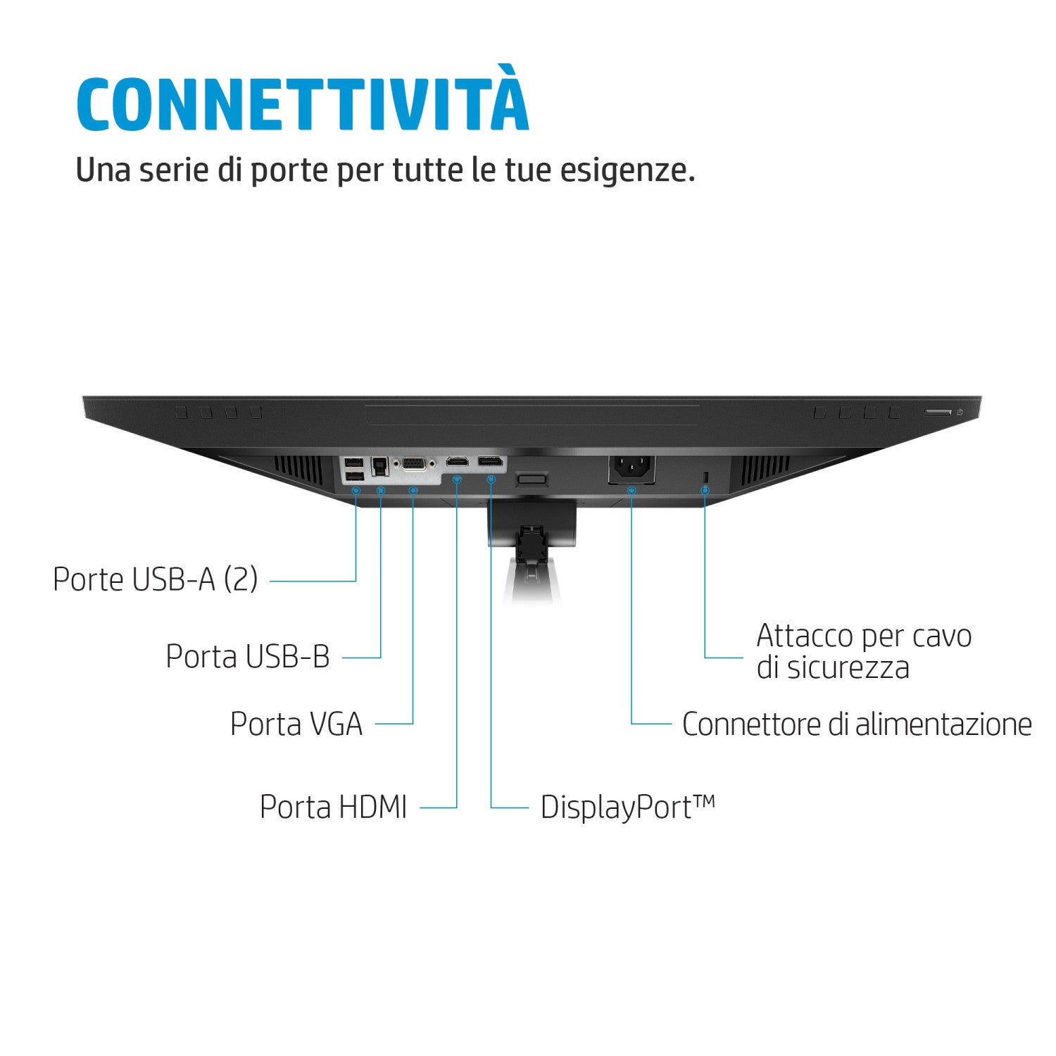 HP E24mv G4 FHD Conferencing Monitor Monitor PC 60,5 cm (23.8pollici) 1920 x 1080 Pixel Full HD Nero, Argento