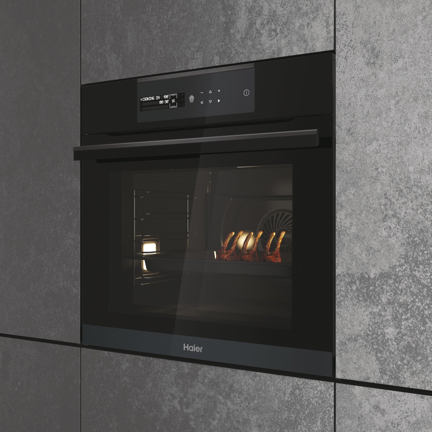 Haier I-Message Series 6 HWO60SM6B9BH Forno 70 L Pirolitico Idrolitico Nero