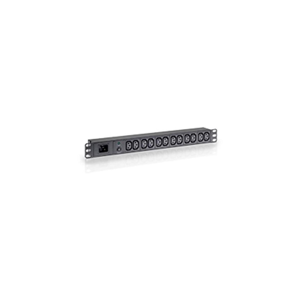 Tecnosteel PDU 12 Prese Schuko Bipasso Con Interruttore Luminoso 0U Rack Verticale Nero