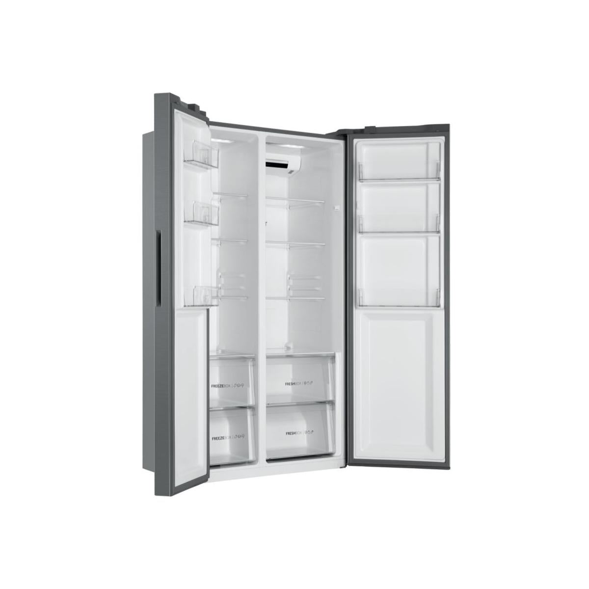 Haier SBS 90 Serie 3 HSR3918ENPG frigorifero side-by-side Libera installazione 528 L E Argento