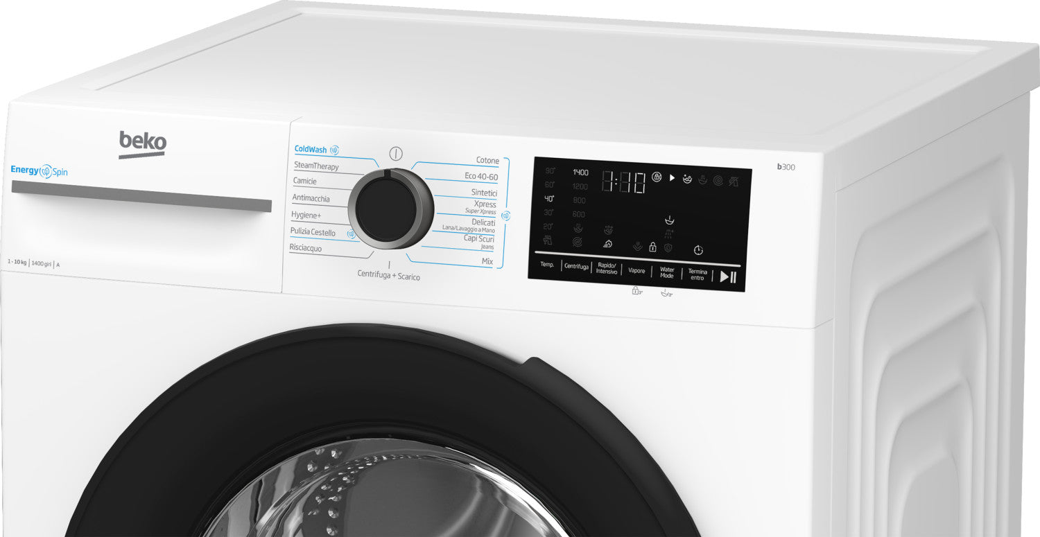 Beko b300 BMW10149DB: Lavatrice 10kg, classe A-30 , 1400giri,VApore