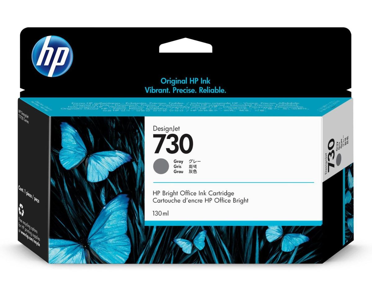 HP 730 130 ml Gray DesignJet Ink Cartridge Cartuccia d'Inchiostro 1 pz Originale Resa Standard