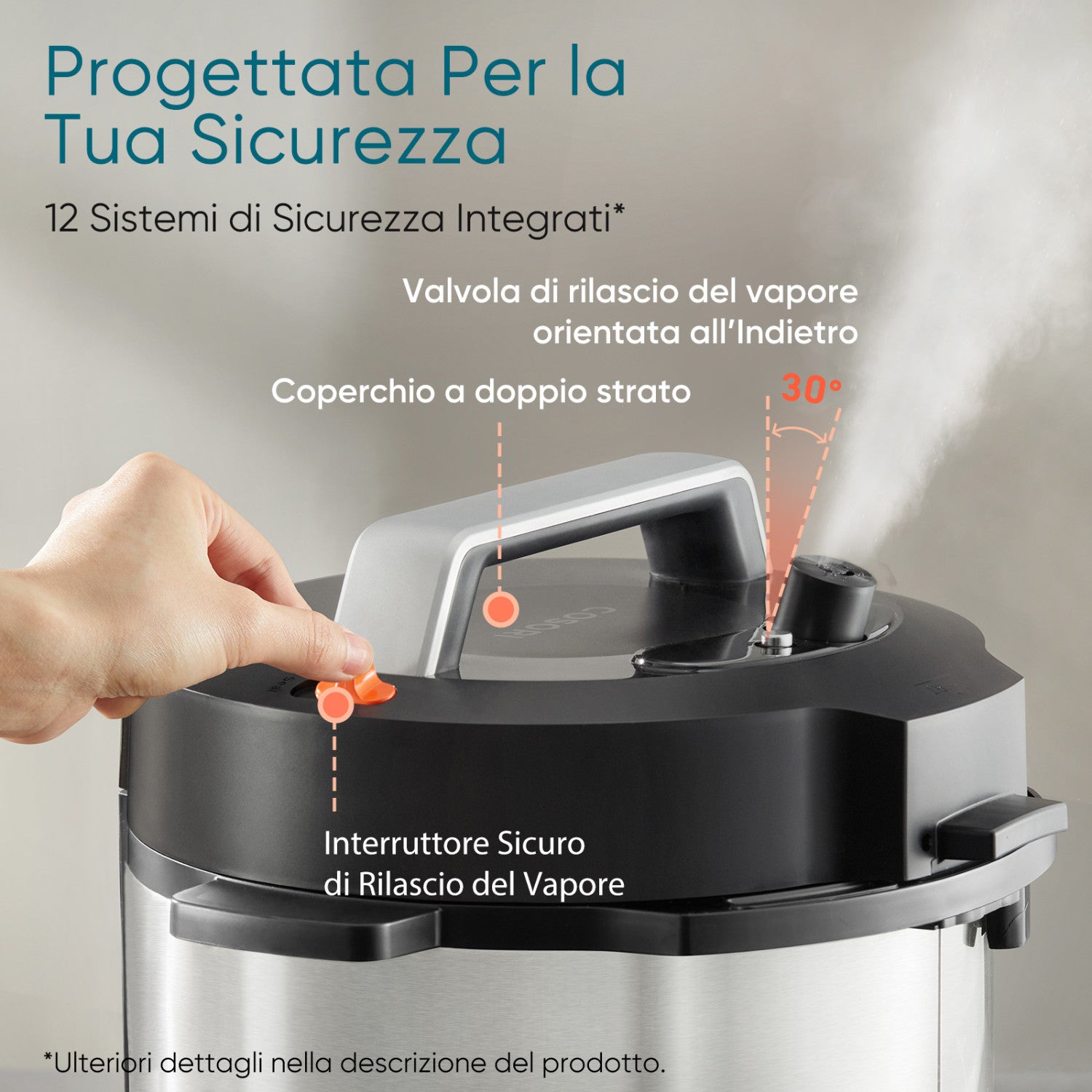 Cosori Pentola a Pressione 5,7 Litri