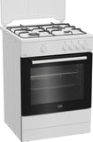 Beko Cucina Forno a Gas,coperchio in metallo, ventilazione tangenziale, Classe A, Bianco