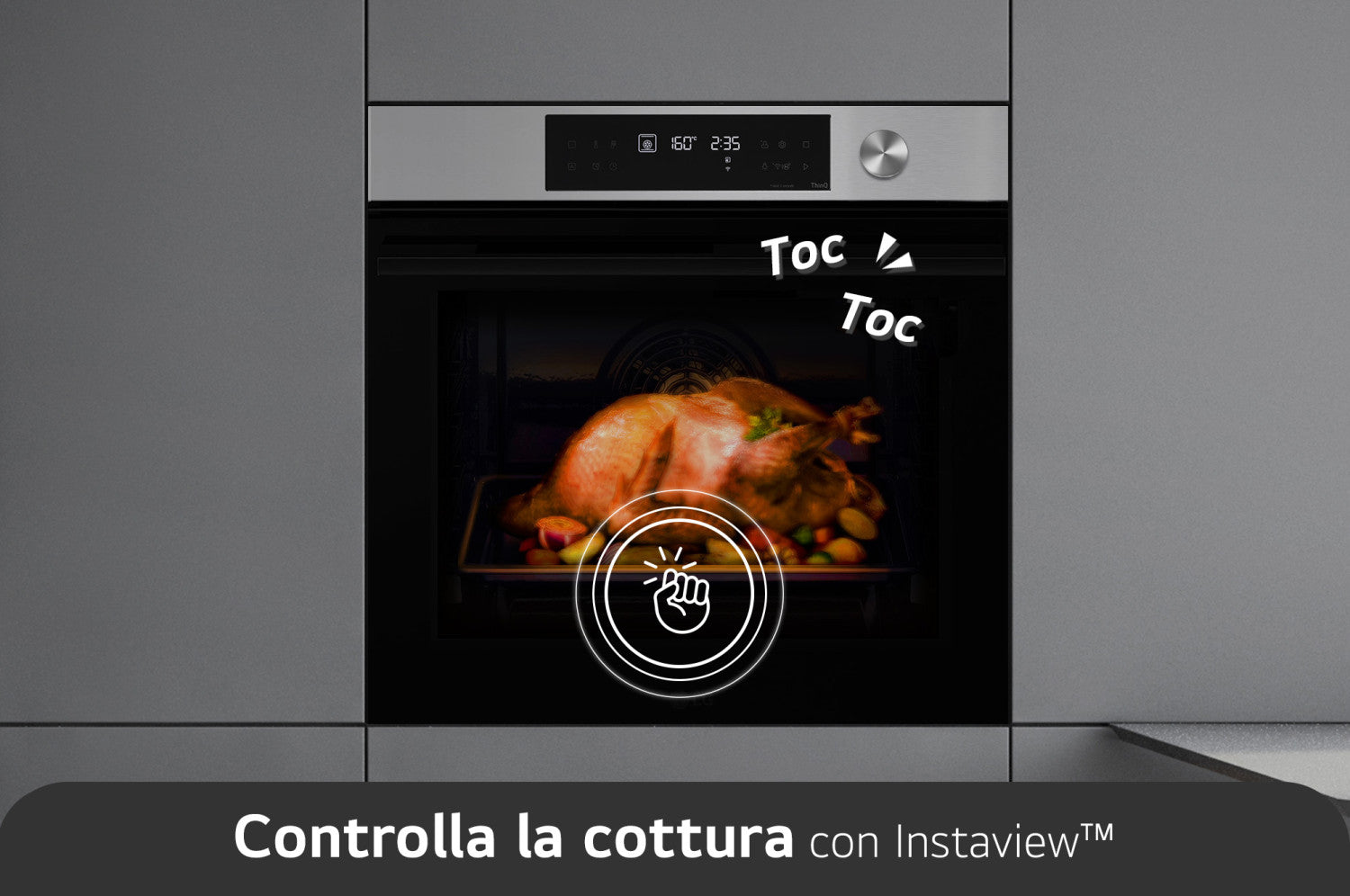 LG InstaView WSED7612S Forno 76L Classe A EasyClean, Pirolisi, Air Fry, Sous Vide, Wi-Fi
