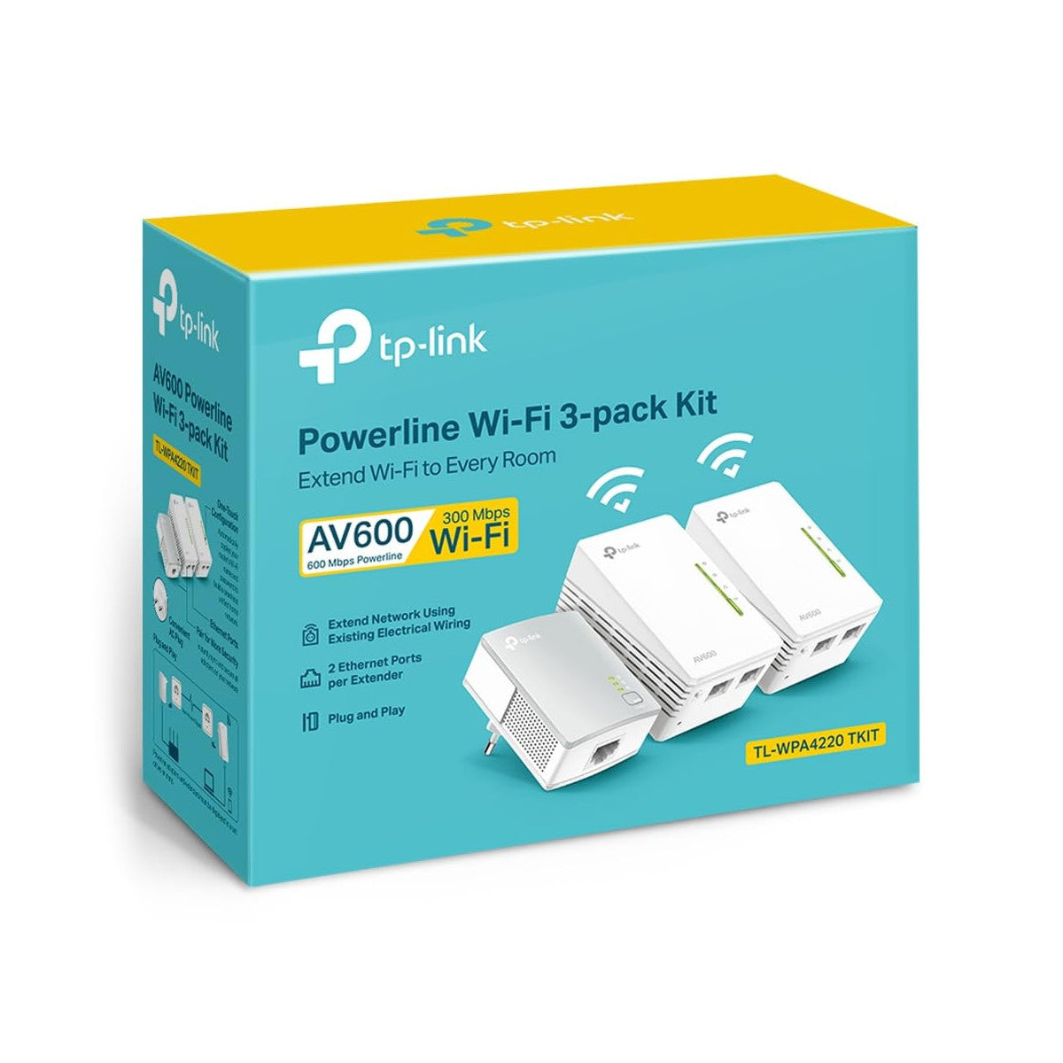 TP-Link TL-WPA4220T KIT Ripetitore di rete Bianco 10, 100 Mbit/s
