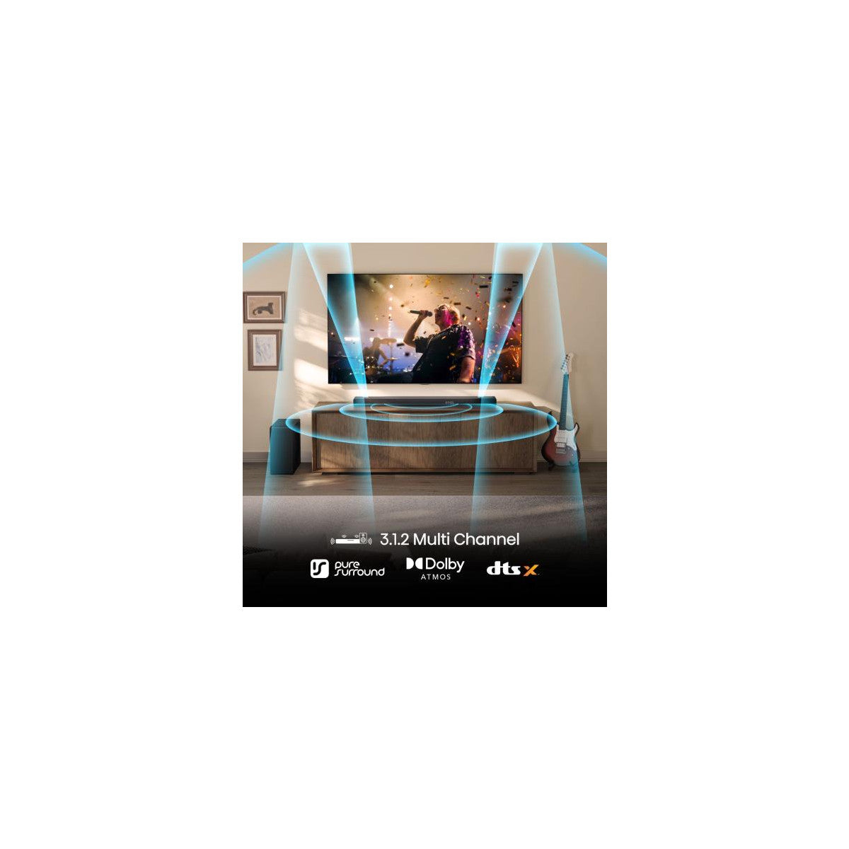 Hisense AX3120Q altoparlante soundbar Nero 3.1.2 canali 440 W