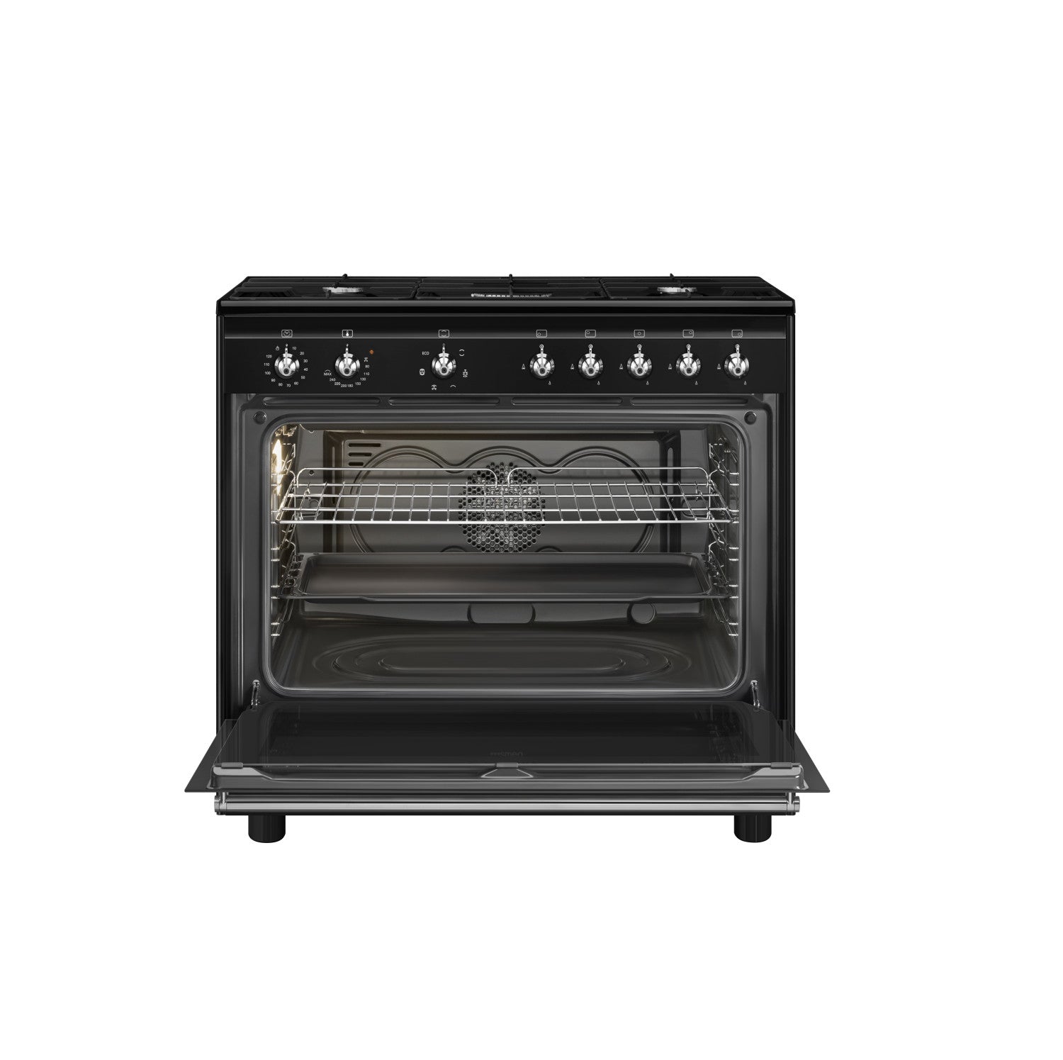 Smeg Concert CX91GMBL cucina Cucina freestanding Elettrico Gas Nero A