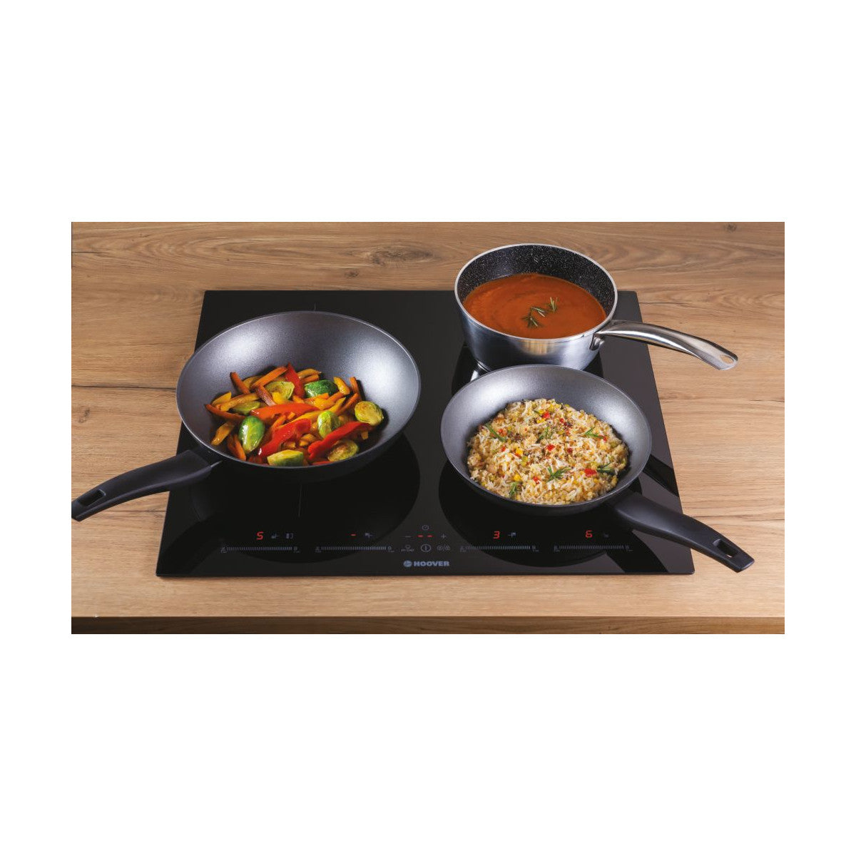 Hoover H-HOB 500 INDUCTION HTPS64MCTT/1 Nero Da incasso 60 cm Piano cottura a induzione 4 Fornello(i)