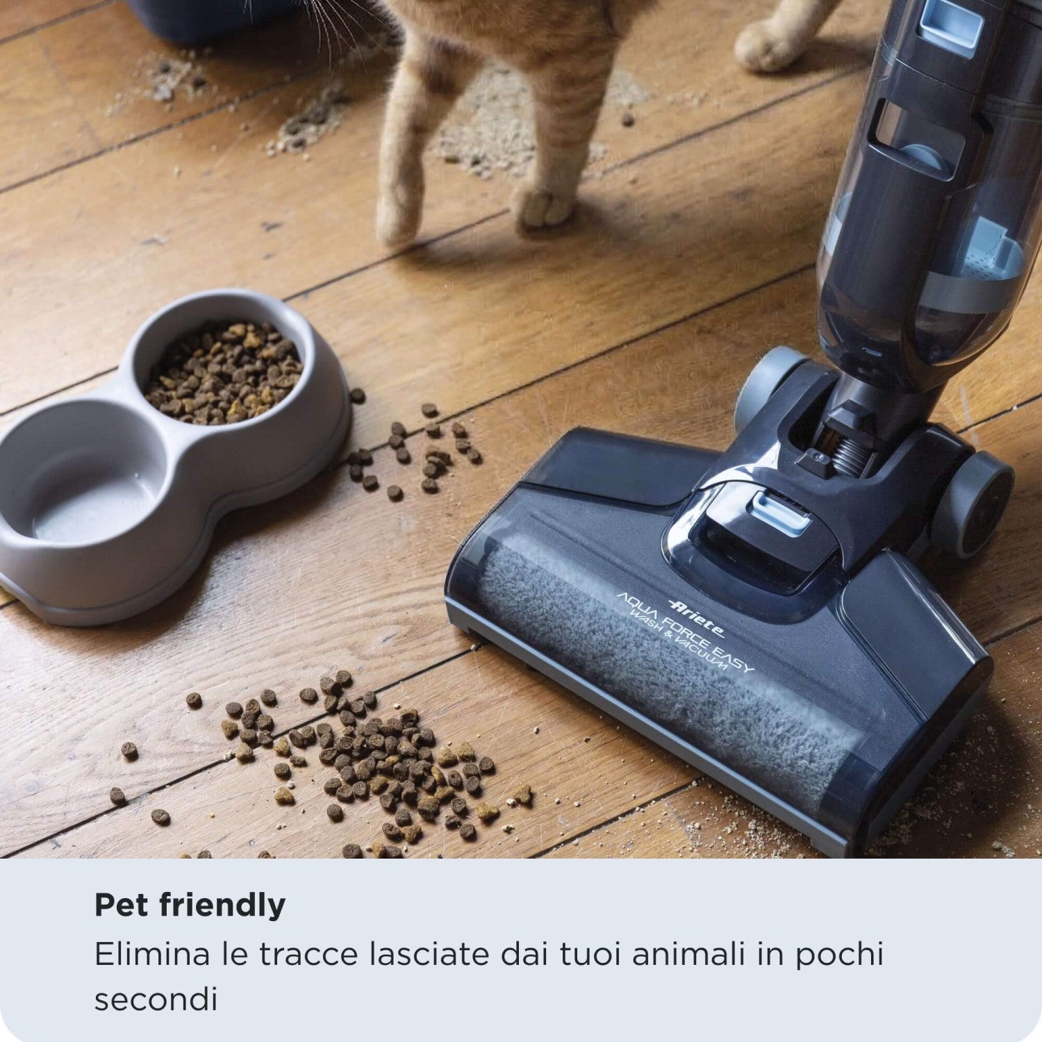 Ariete 2487 Aquaforce Easy Wash Vacuum, Lavapavimenti con filo, 600W, Aspira e lava, Due serbatoi, Funzione autopulizia