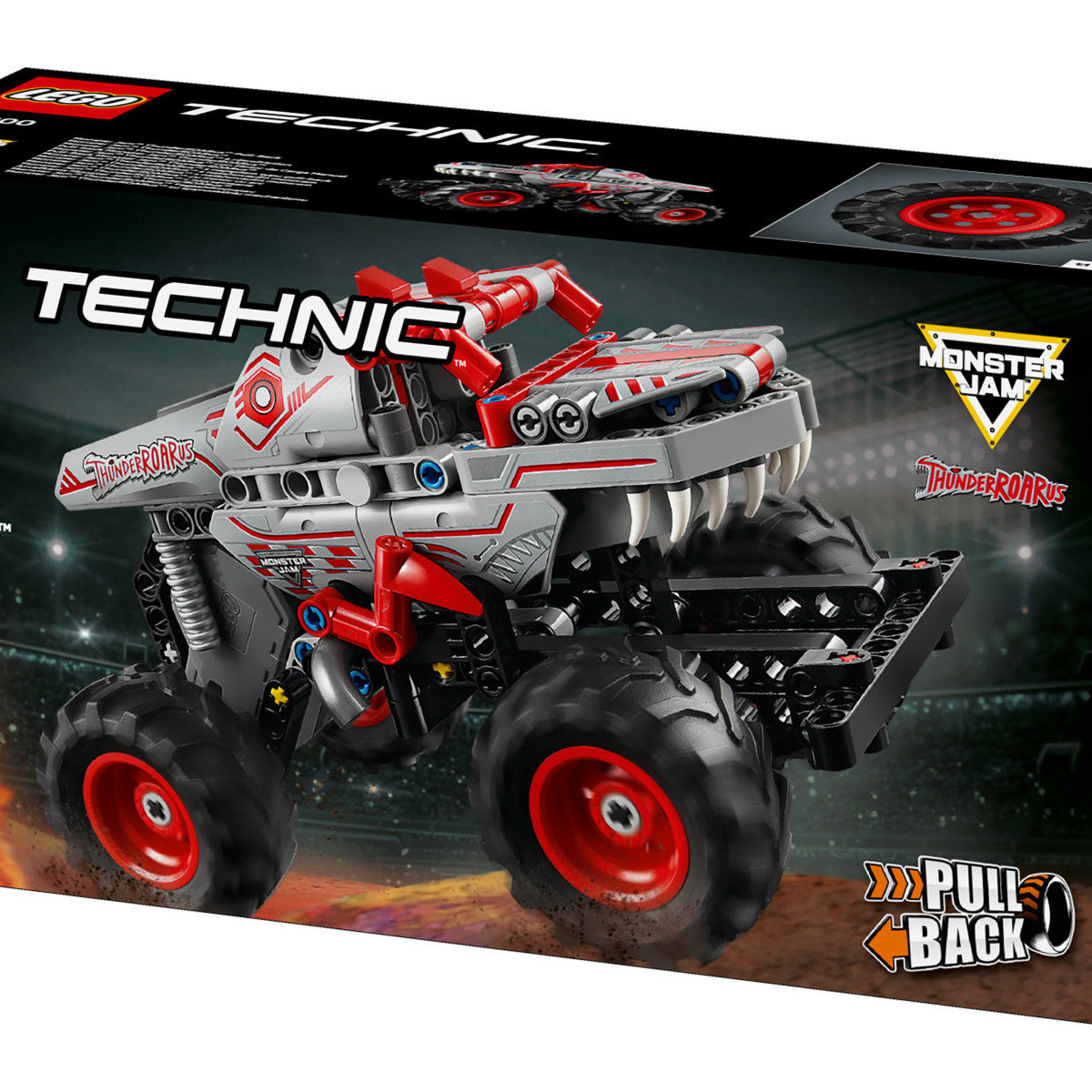 LEGO Technic Monster Jam ThunderROARus Pull Back 42200 Set Costruzioni 232 Pezzi