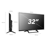 Smart Tech TV LED HD 32" Google TV Triple Tuner Wi-Fi Bluetooth HDMI USB