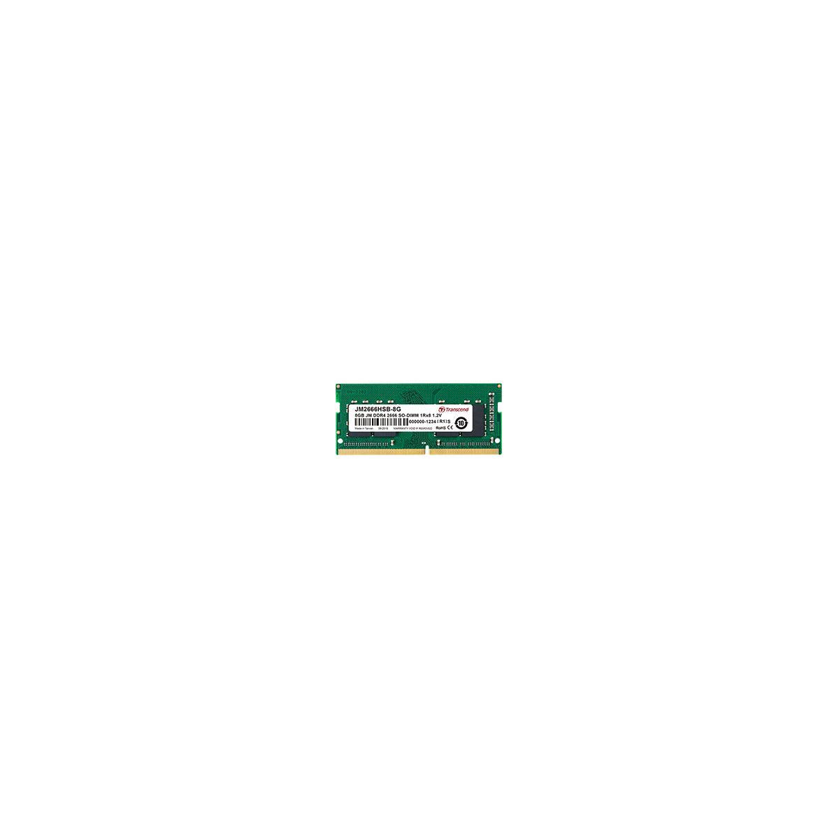 Transcend JM2666HSB-8G memoria 8 GB 1 x 8 GB DDR4 2666 MHz