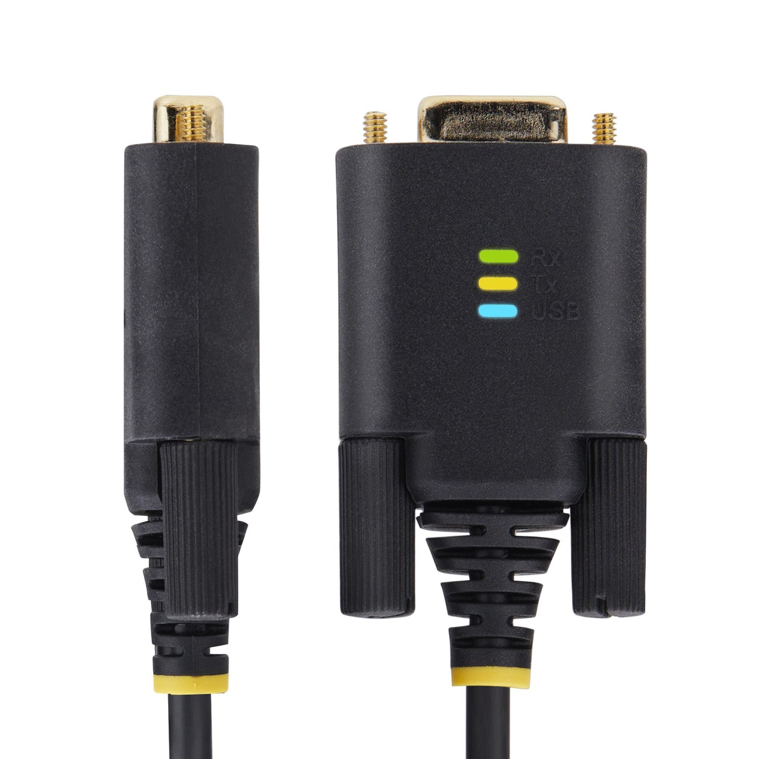 StarTech.com 2P6FFC-USB-SERIAL adattatore per inversione del genere dei cavi USB-A 2 x DB-9 RS-232 Nero, Grigio