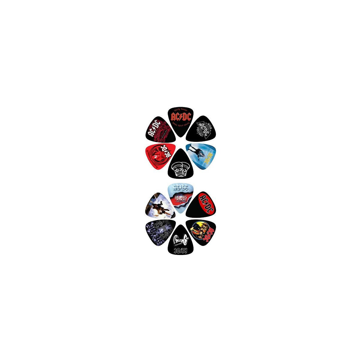 Perri's LP12-ACDC-1 plettro 12 pz Celluloide Multicolore
