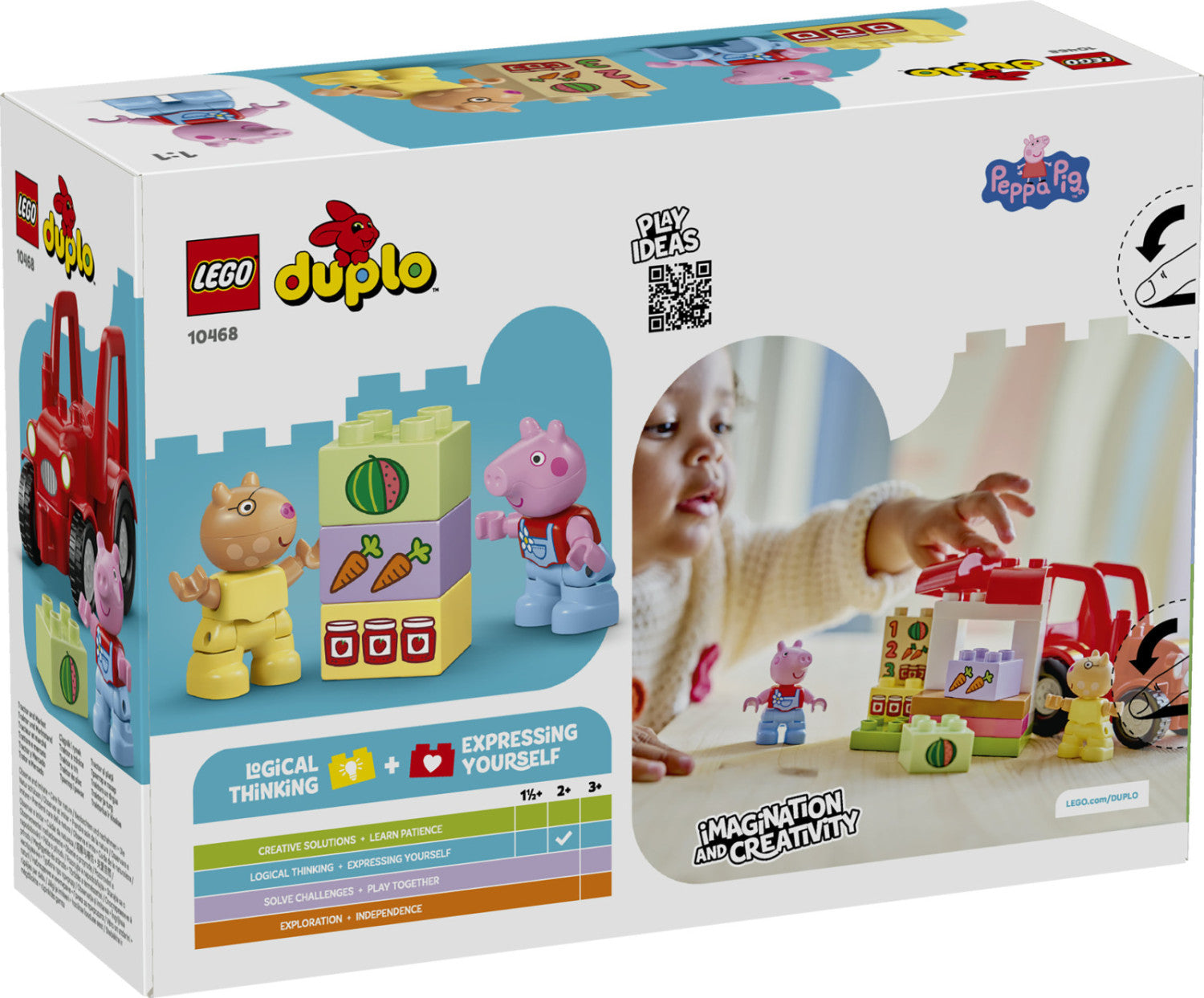 LEGO DUPLO Peppa Pig Trattore e Mercato 10468 18 pezzi da 2 anni