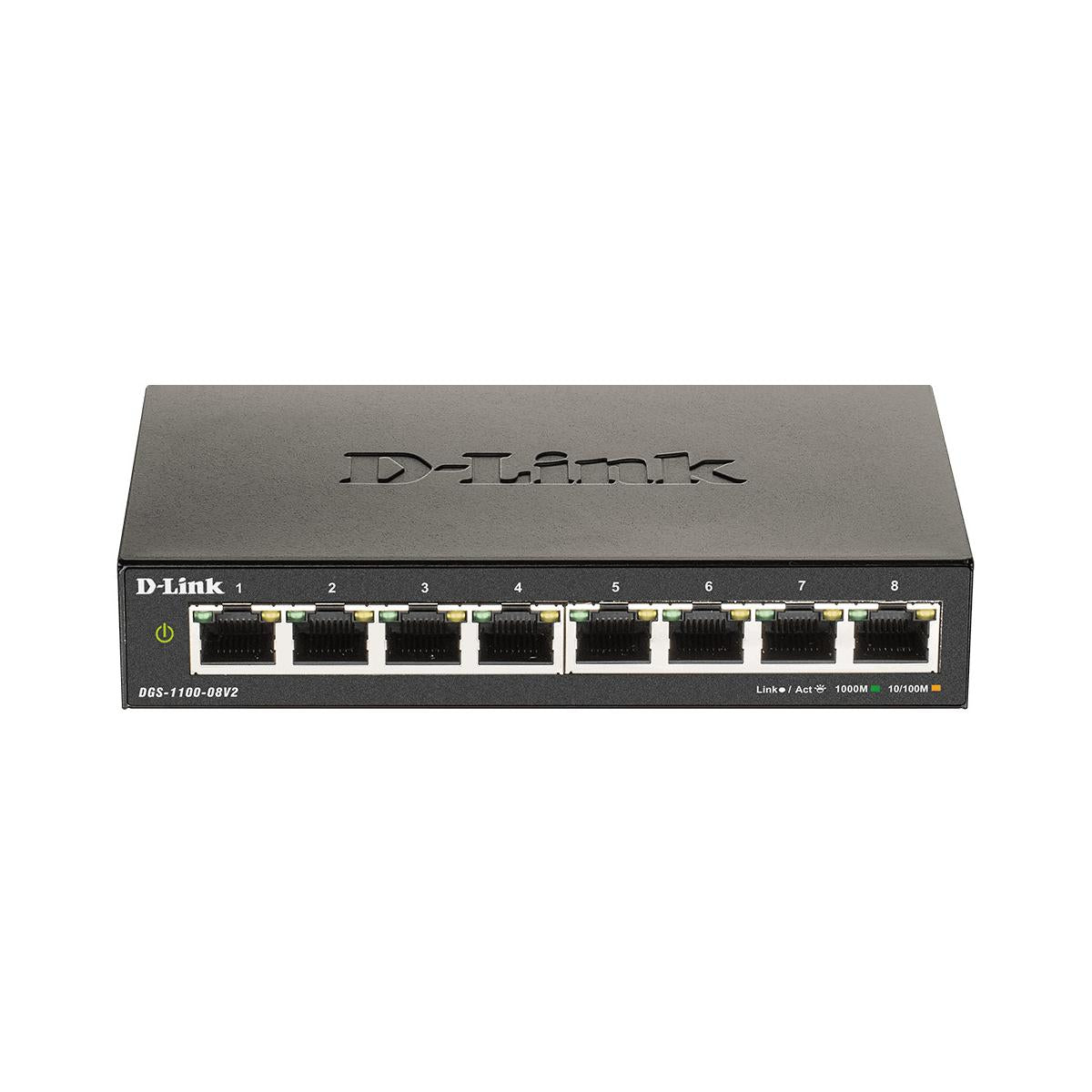 D-Link DGS-1100-08V2 Gestito L2 Gigabit Ethernet (10/100/1000) Nero