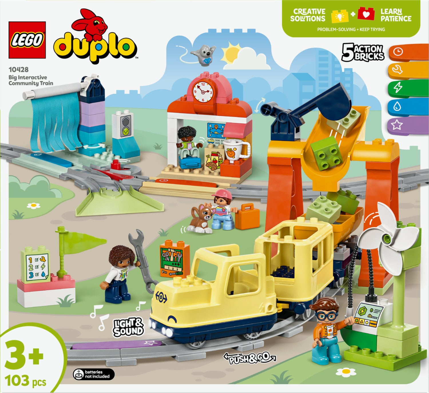 LEGO DUPLO 10428 Treno Comunitario Interattivo 103 Pezzi Bambini 3 Anni