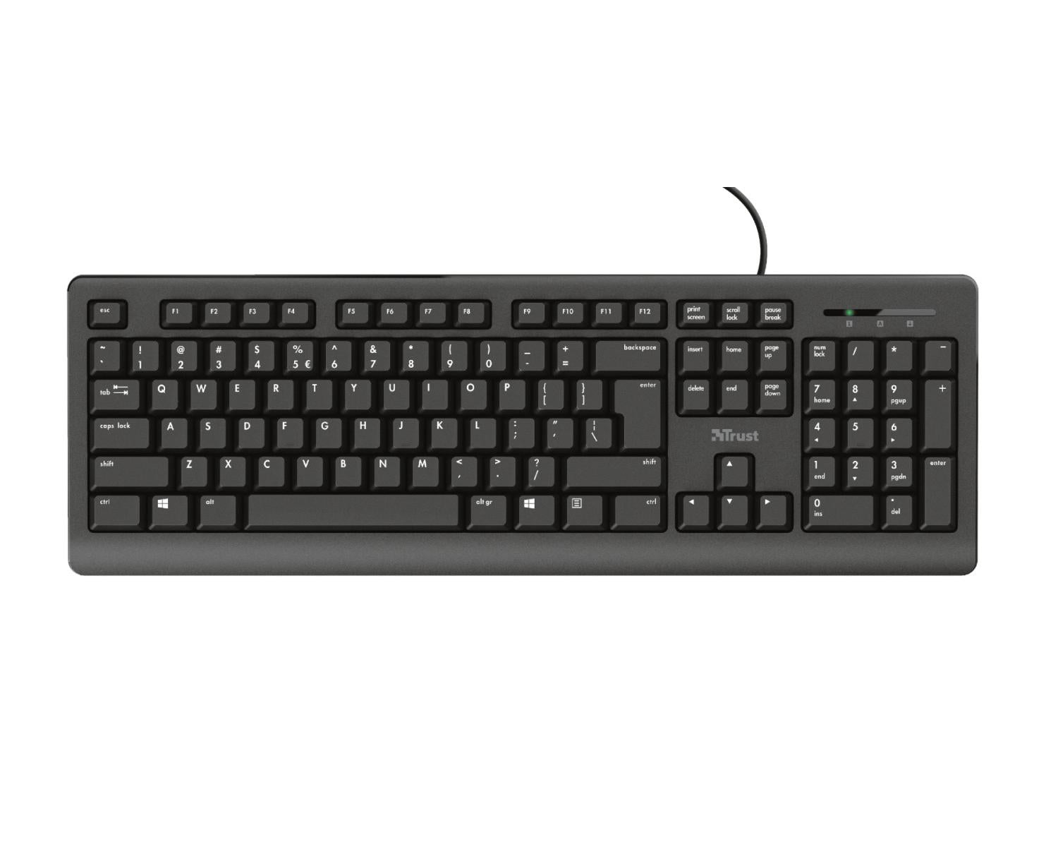 Trust Primo tastiera USB QWERTY Inglese UK Nero