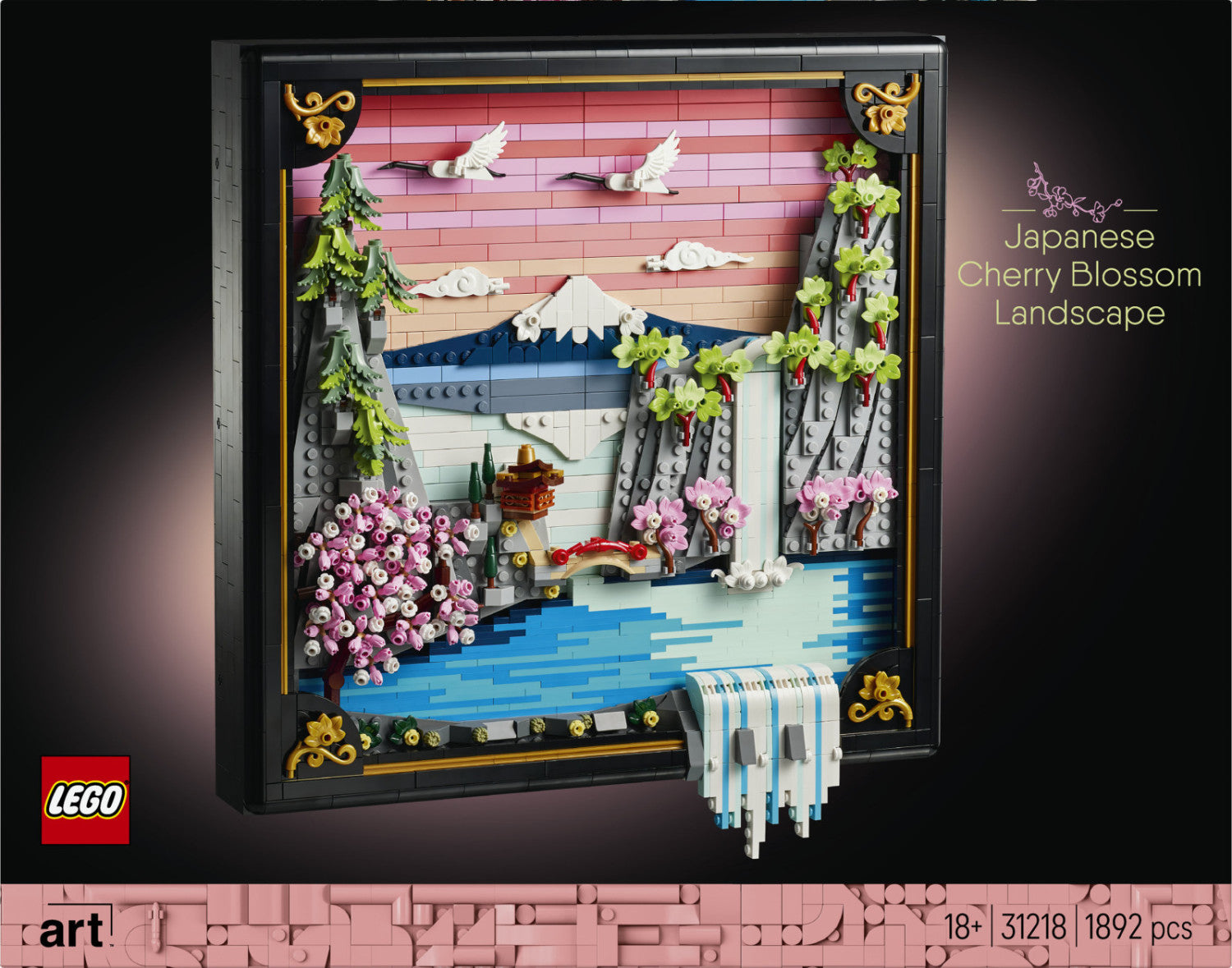 LEGO Art Paesaggio Giapponese con Ciliegi Fioriti 31218 Set da Costruzione per Adulti 1892 Pezzi