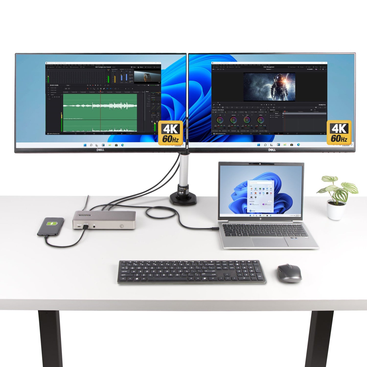 StarTech.com 150UE-USB4DOCKTRIPLE replicatore di porte e docking station per laptop Cablato USB4 Grigio