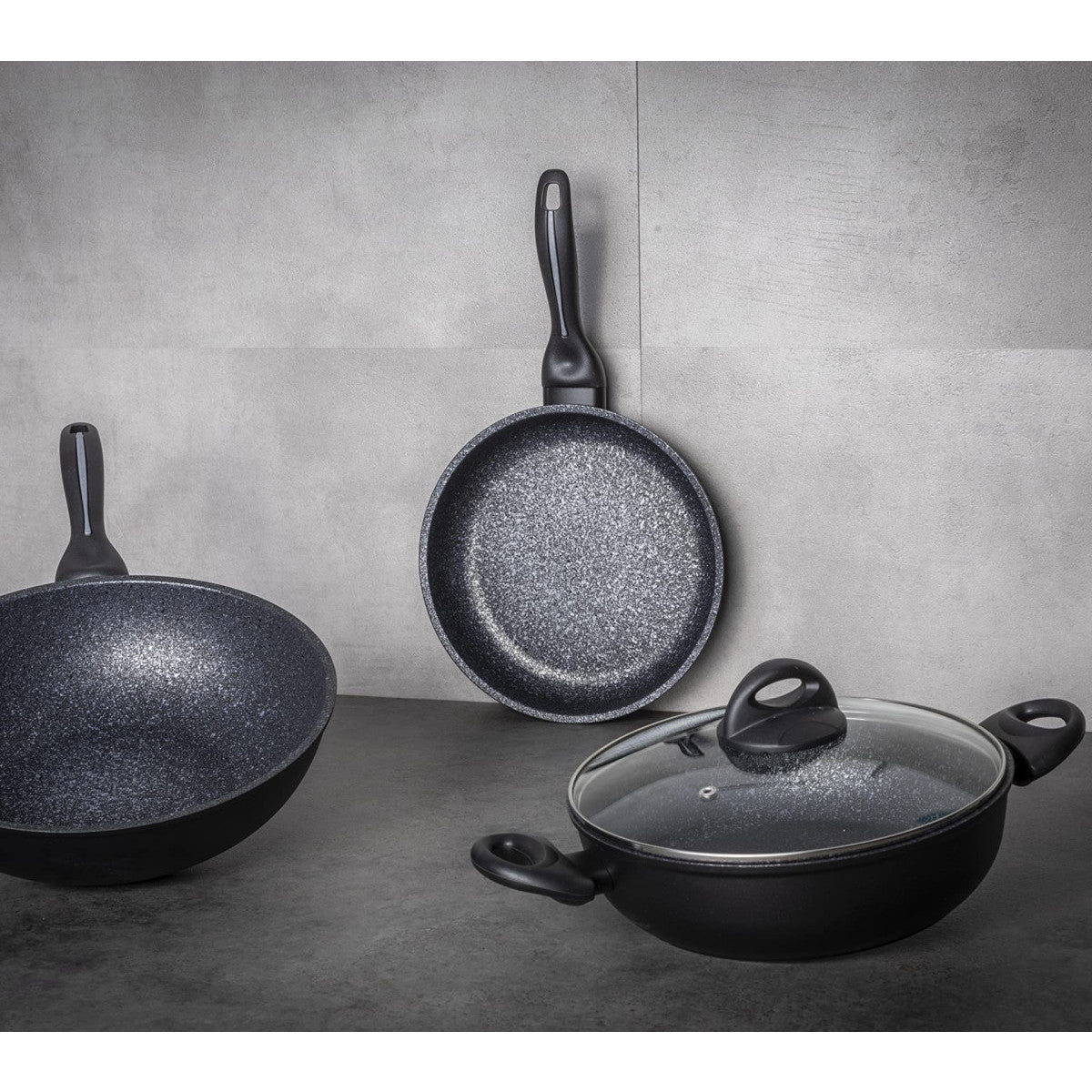 Barazzoni Padella Bassa Granitica Extra Induction 24 cm Made in Italy Pfoa e Nickel Free