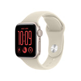Apple Watch SE (3nd generation) SE 3 GPS, Cassa 40 mm in alluminio galassia con Cinturino Sport sabbia - S/M