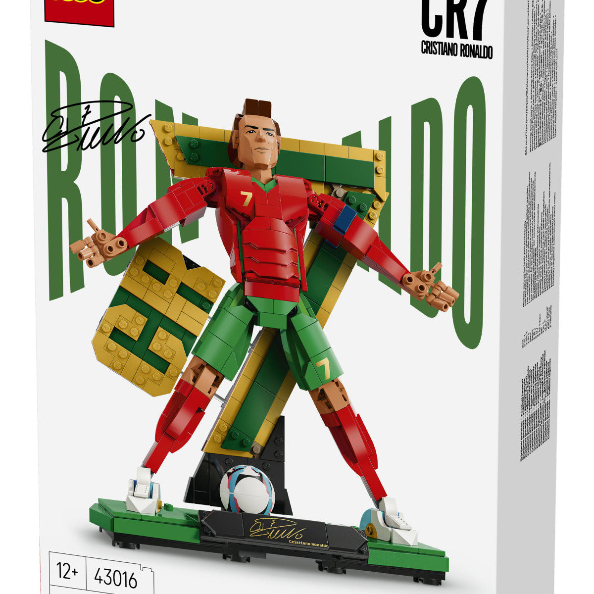 Lego Editions 43016 Cristiano Ronaldo Leggenda Del Calcio, Action Figure Giocattolo 3D Da Esposizione, Regalo Bambini 12