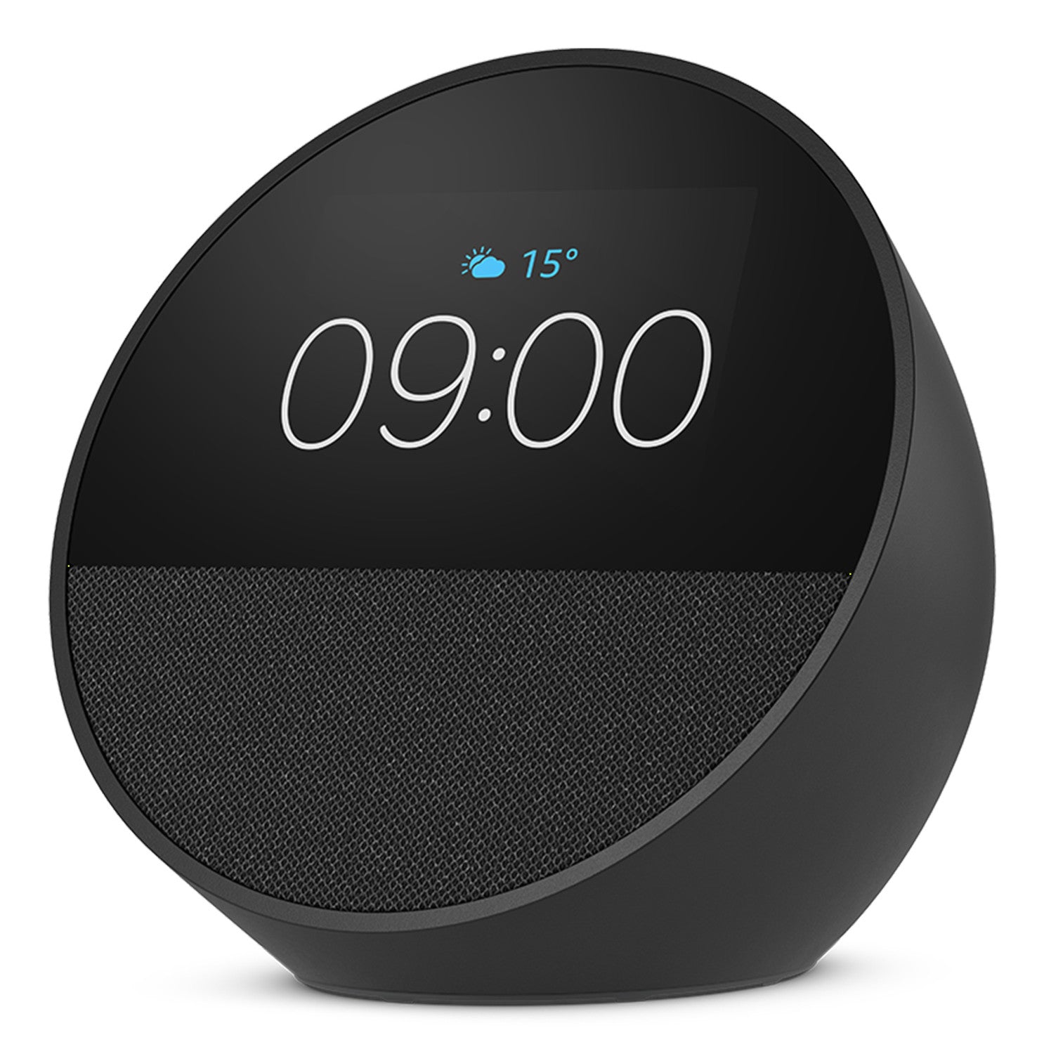 Amazon Nuovo Echo Spot (modello 2024) Sveglia intelligente con suono di qualità e Alexa Nero