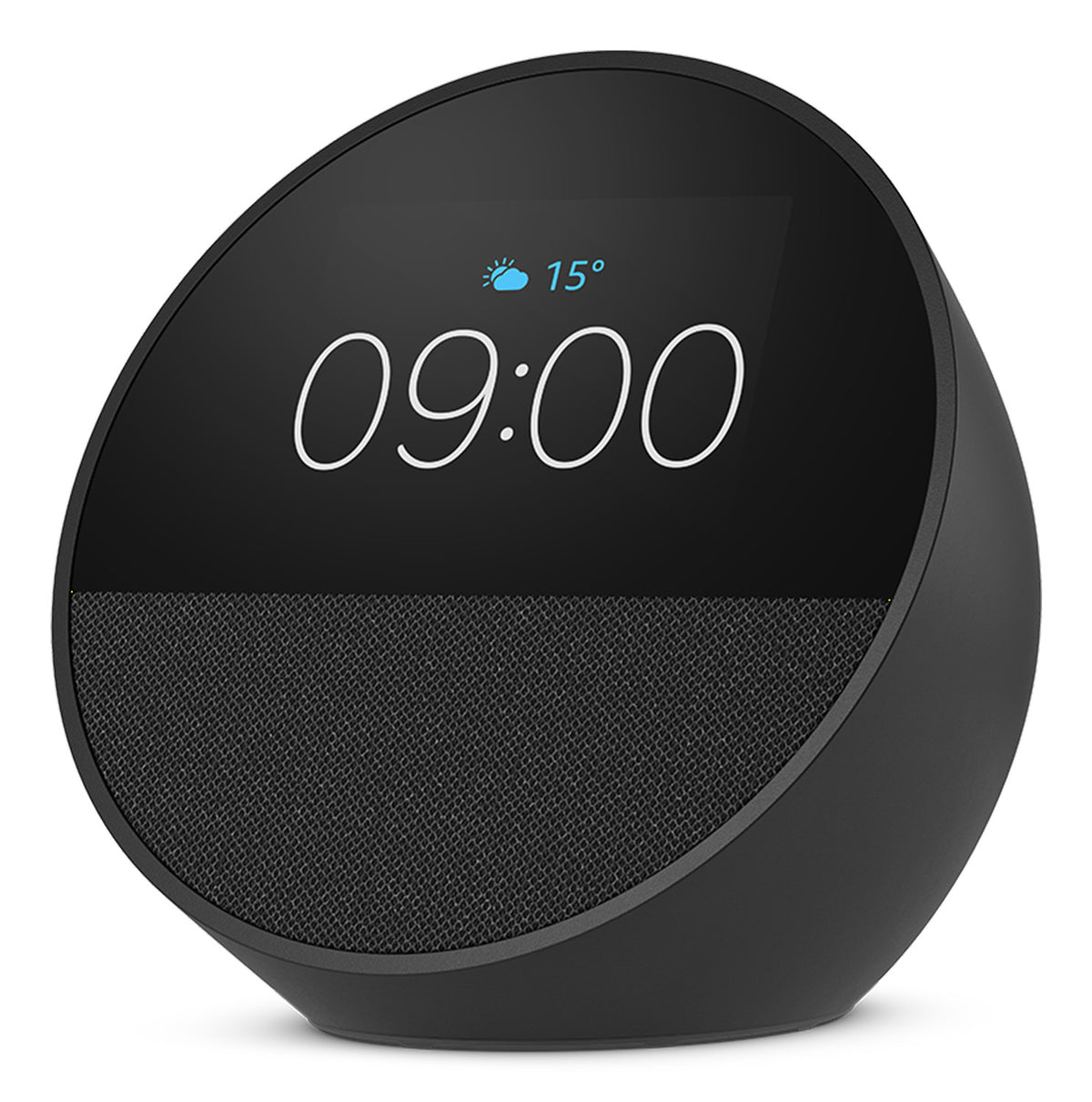 Amazon Nuovo Echo Spot (modello 2024) Sveglia intelligente con suono di qualità e Alexa Nero