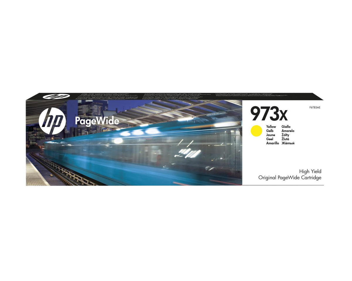 HP 973X High Yield Yellow Original PageWide Cartridge Cartuccia d'Inchiostro 1 pz Resa Elevata XL