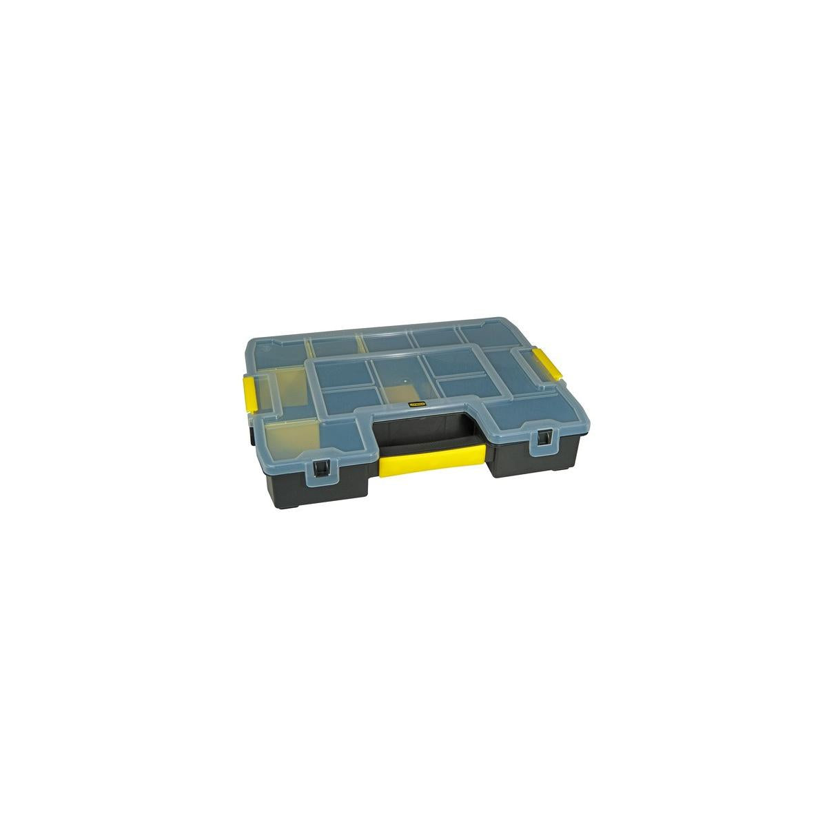 Stanley 1-97-483 Cassetta degli attrezzi Scatola per minuteria Nylon Nero, Trasparente, Giallo