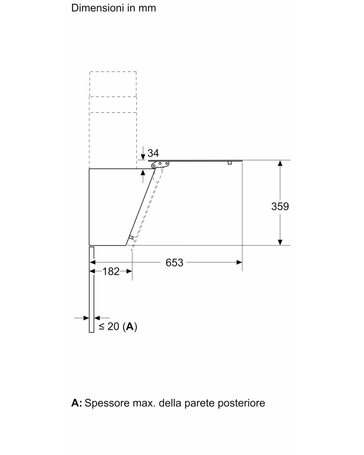 Bosch Serie 2 DWK85DK60 cappa aspirante Cappa aspirante a parete 430 m³/h A